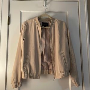 Banana republic tan bomber jacket size small -gently used